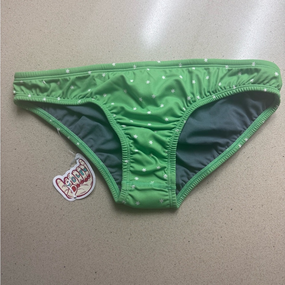 Jolyn Clothing Green Estrella Bikini Bottom Andy Style.